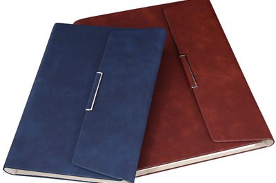A5B5 business office notebook custom LOGO 3 fold imitation leather loose-leaf notebook (5)