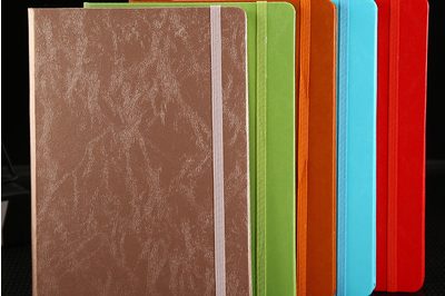 Multicolor leather-filled paper notebook paperback 32K strap notepad (2)