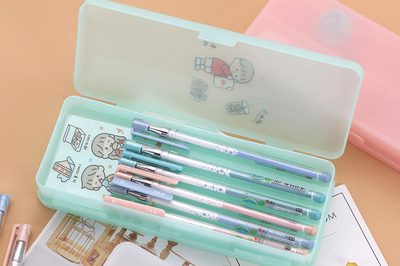 student Double simple Nordic style pencil case (5)
