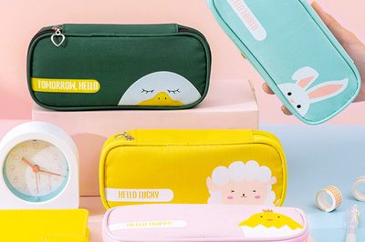 zipper Oxford cloth cartoon large capacity pencil case (3)