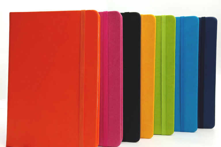 Custom printed perfect bound elastic leather notebook (2)