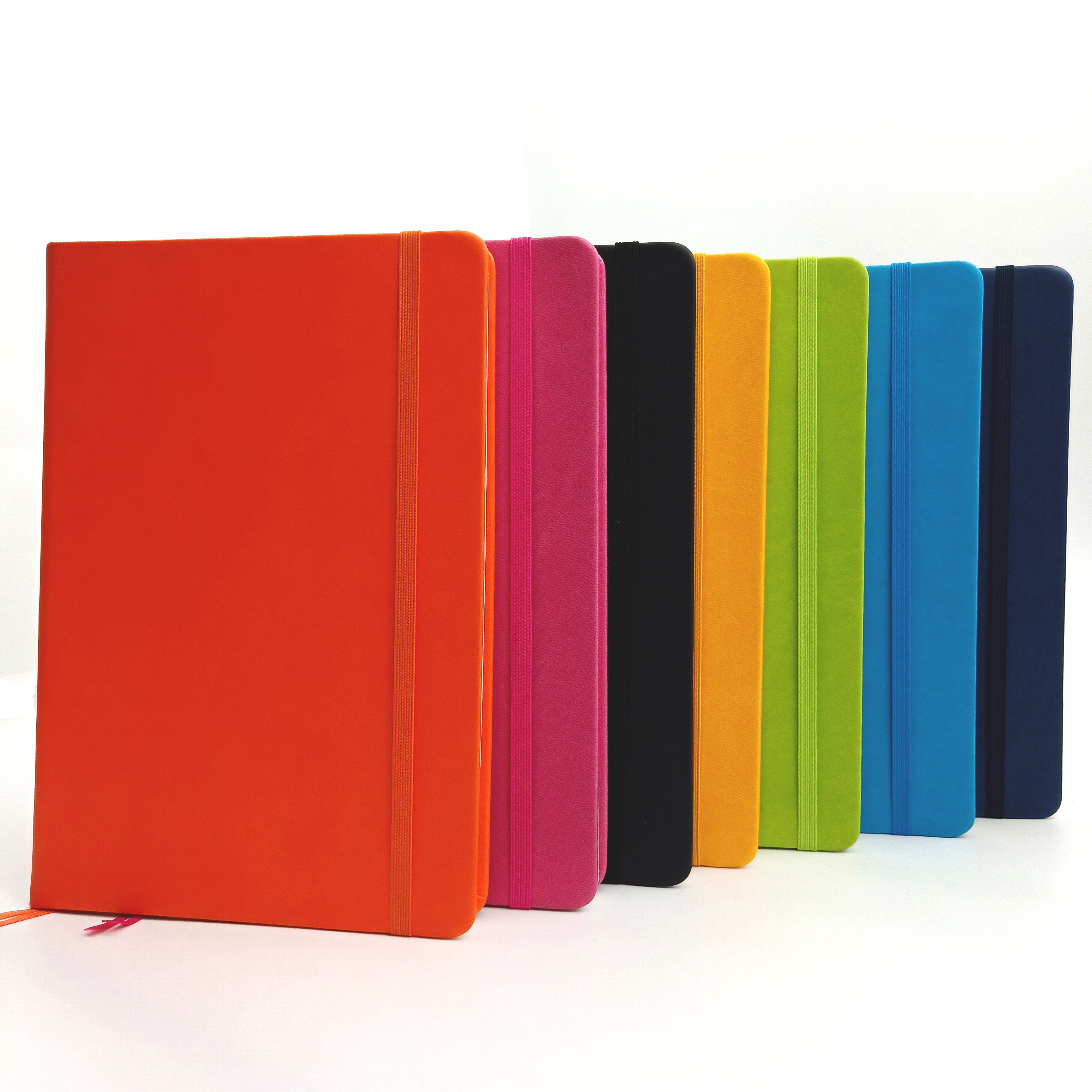 Custom printed perfect bound elastic leather notebook (2)