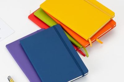 Embossed customized logo gift leather notebook (1)