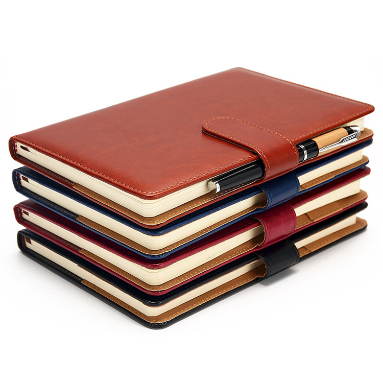 Professional logo printed premium leather notebook (3)