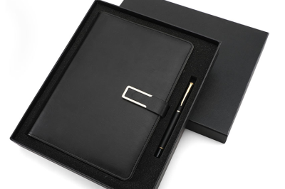 Professional logo printed premium leather notebook (5)