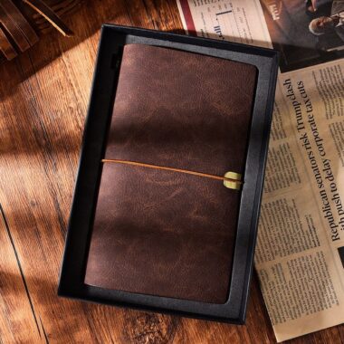 Business planner vintage leather notebook wholesale supply
