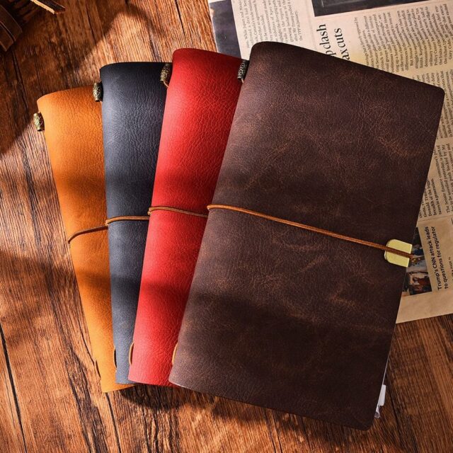 Business planner vintage leather notebook wholesale supply