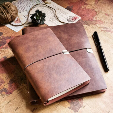 Business planner vintage leather notebook wholesale supply