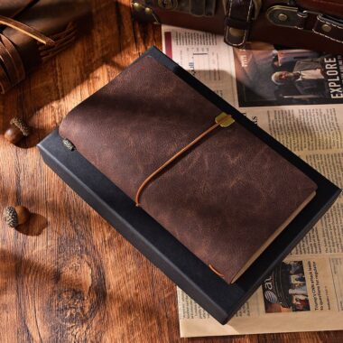 Business planner vintage leather notebook wholesale supply