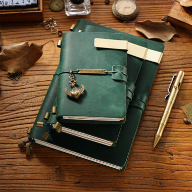 Handmade travel leather notebook supplier for creative designs