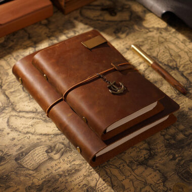 Handmade travel leather notebook supplier for creative designs