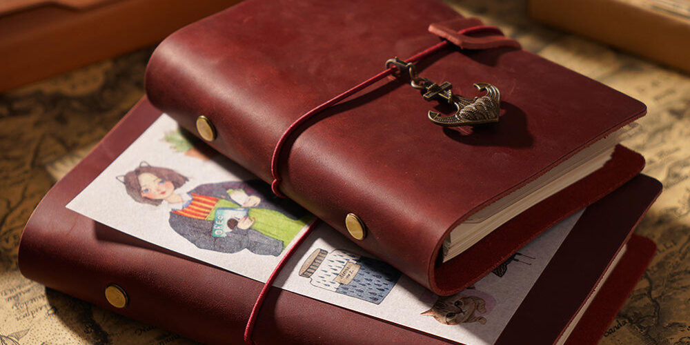 Handmade travel leather notebook supplier for creative designs