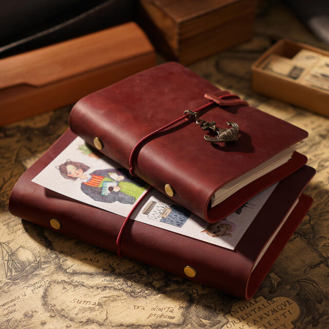 Handmade travel leather notebook supplier for creative designs
