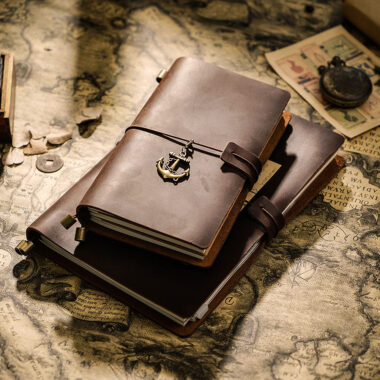 Handmade travel leather notebook supplier for creative designs
