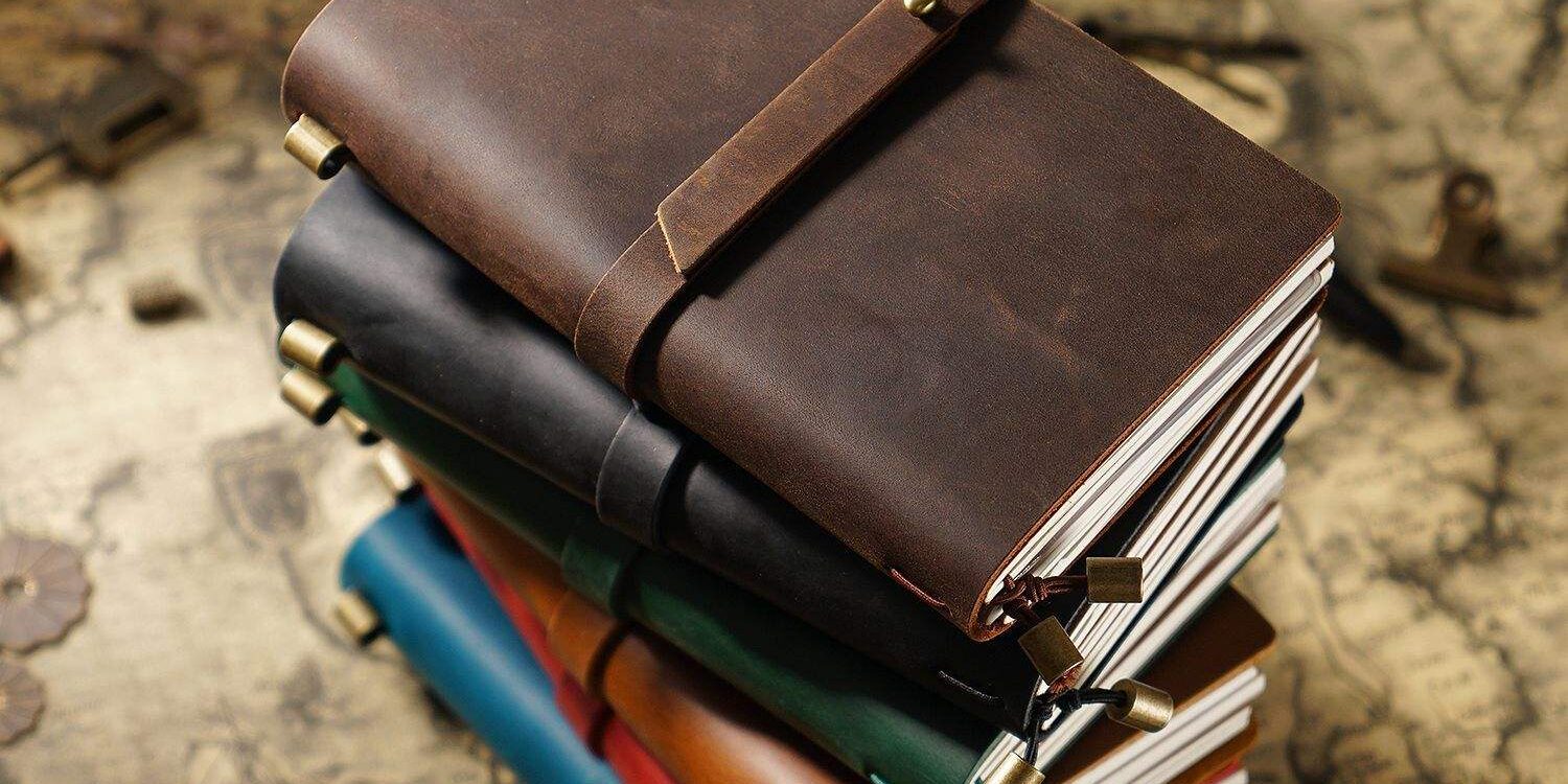 Custom premium leather notebook in different sizes