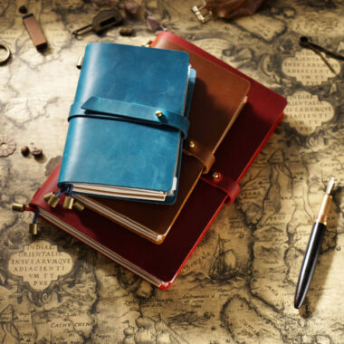 Custom premium leather notebook in different sizes