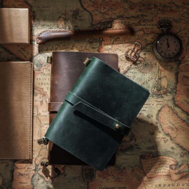 Custom premium leather notebook in different sizes