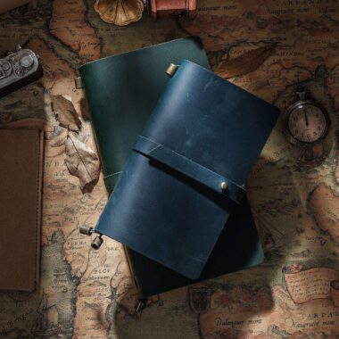 Custom premium leather notebook in different sizes