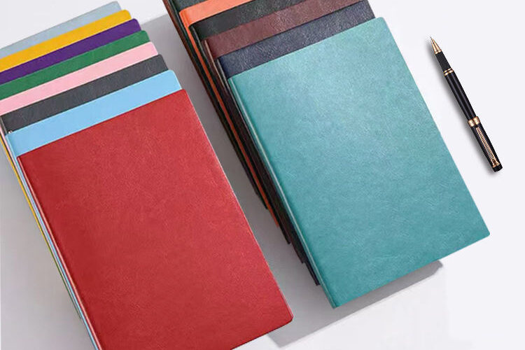 Custom durable portable leather notebook for branding