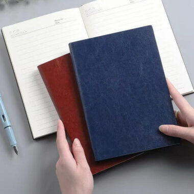 Custom durable portable leather notebook for branding