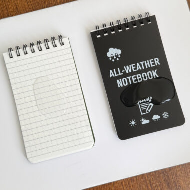 Eco waterproof notepad with custom cover design