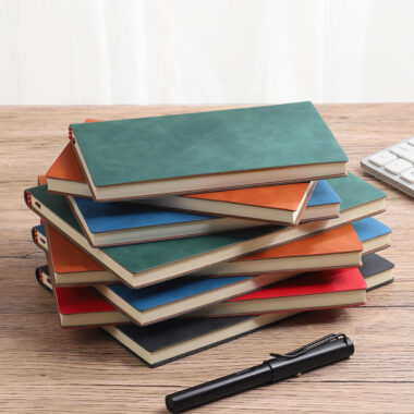 Custom logo leather notebook for school and office