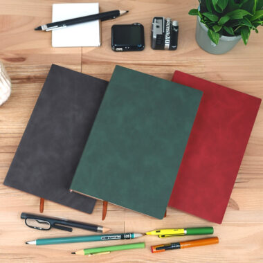 Custom logo leather notebook for school and office