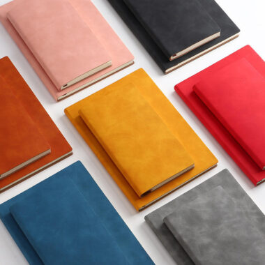 Custom logo leather notebook for school and office