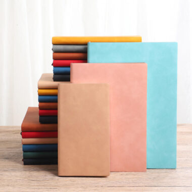 Custom logo leather notebook for school and office