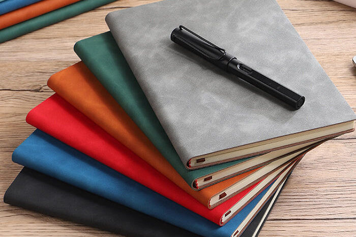 Custom Logo School Office Leather Notebook (5) Custom logo leather notebook for school and office