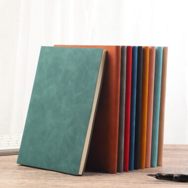 Custom logo leather notebook for school and office
