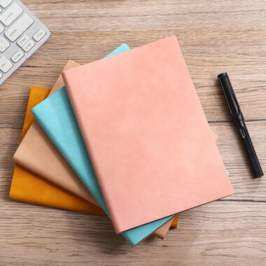 Custom logo leather notebook for school and office