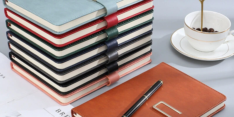 Premium leather meeting notebook for executives
