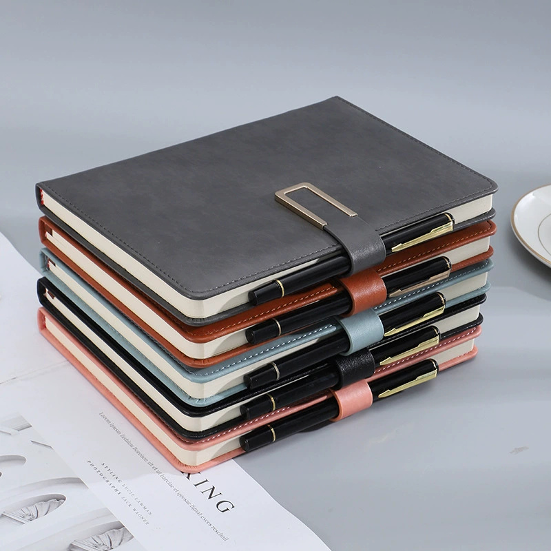 Premium leather meeting notebook for executives