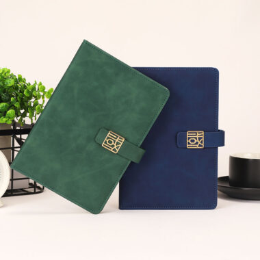 Premium hardcover leather notebook for business gifts