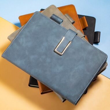 Premium hardcover leather notebook for business gifts