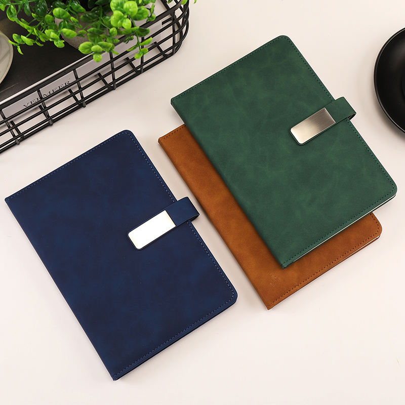 Premium hardcover leather notebook for business gifts