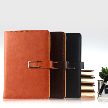 Premium hardcover leather notebook for business gifts