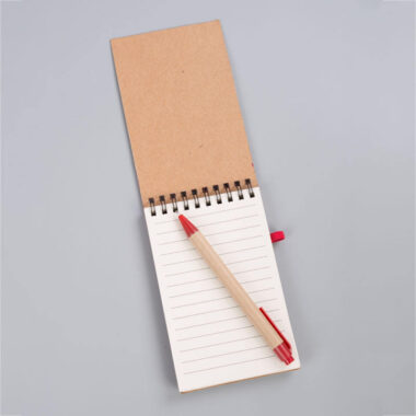 Bulk custom logo mini hardcover kraft spiral notepad
