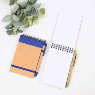 Bulk custom logo mini hardcover kraft spiral notepad