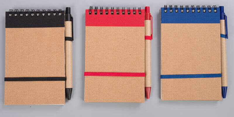 Bulk custom logo mini hardcover kraft spiral notepad