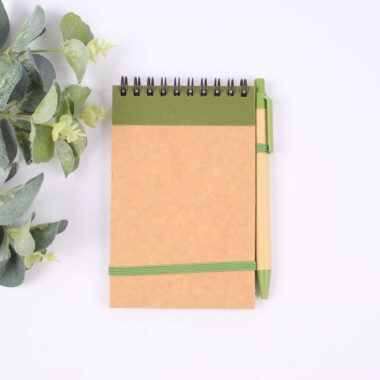 Bulk custom logo mini hardcover kraft spiral notepad