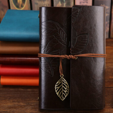 Custom Vintage Traveler Diary & Journal with Leather Cover
