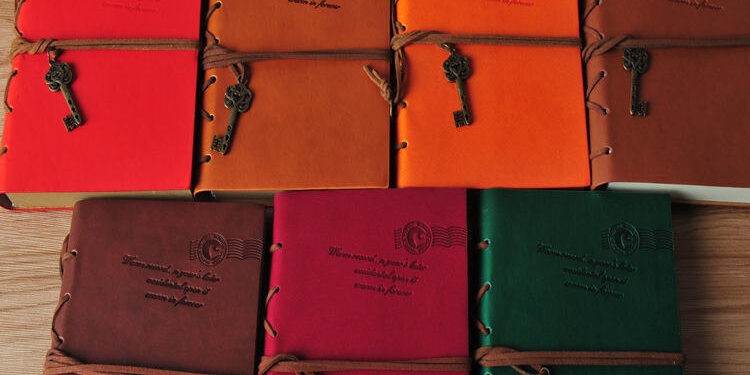 Wholesale vintage A5 magnetic traveler leather notebook