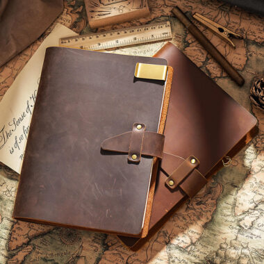 Vintage travel planner leather notebook wholesale supply