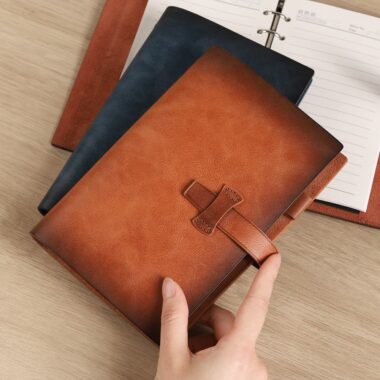 Vintage travel planner leather notebook wholesale supply