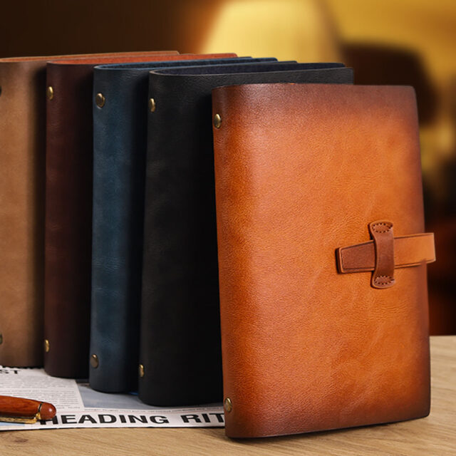 Vintage travel planner leather notebook wholesale supply