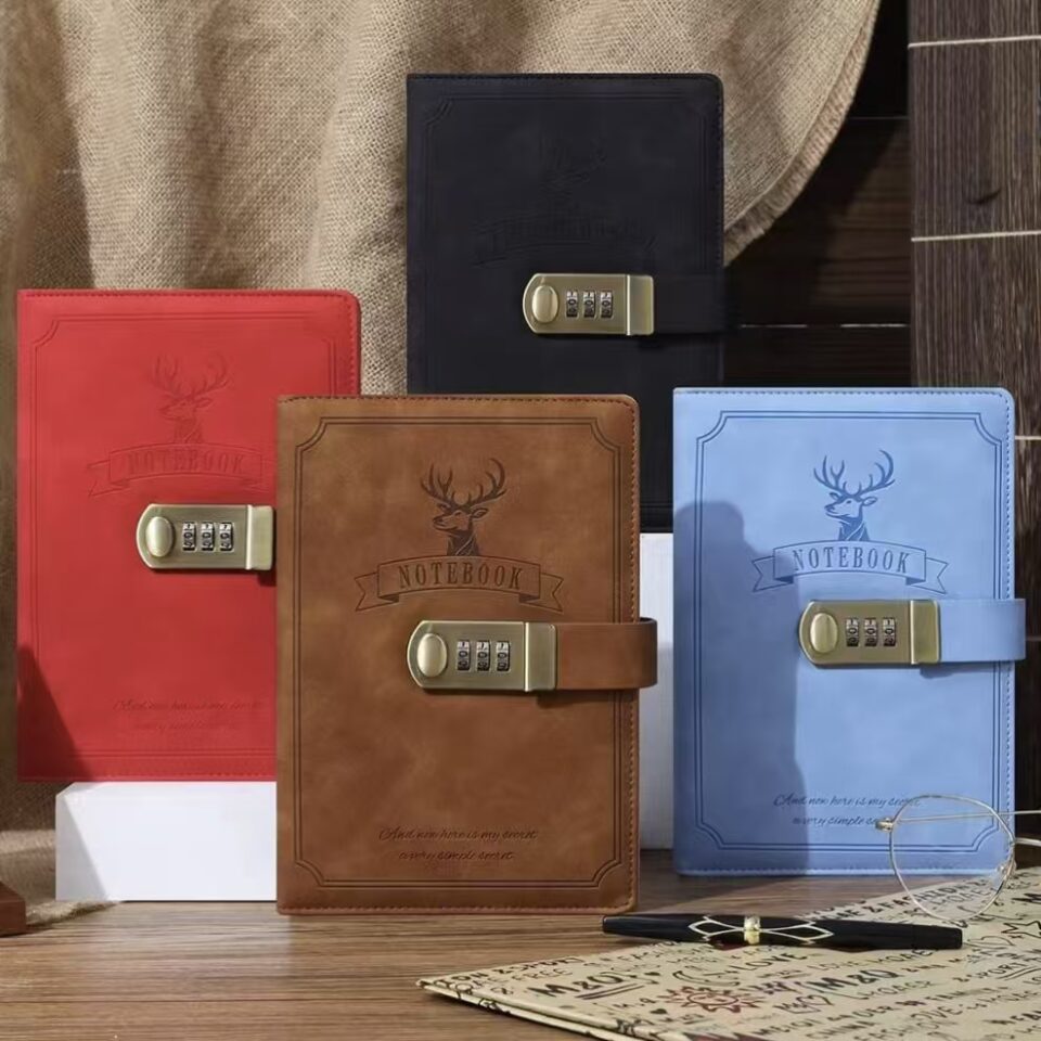 Deer head lock thickened creative password diary