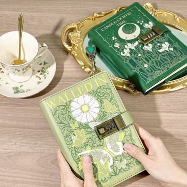 Minimalist literary diary with password lock