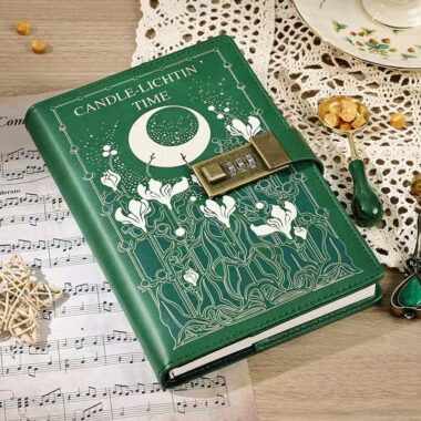 Minimalist literary diary with password lock